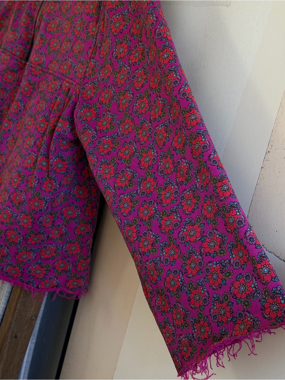 NATURAL LIFE Pink Floral Half-Zip Pullover - Picture 7 of 9